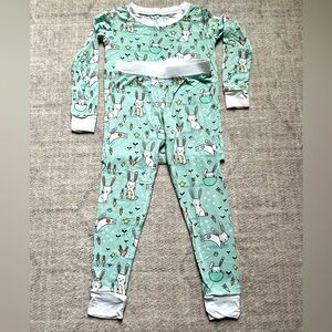 Little Sleepies Mint Bunnies Easter Bamboo Two-Piece LS Pajamas (2T)